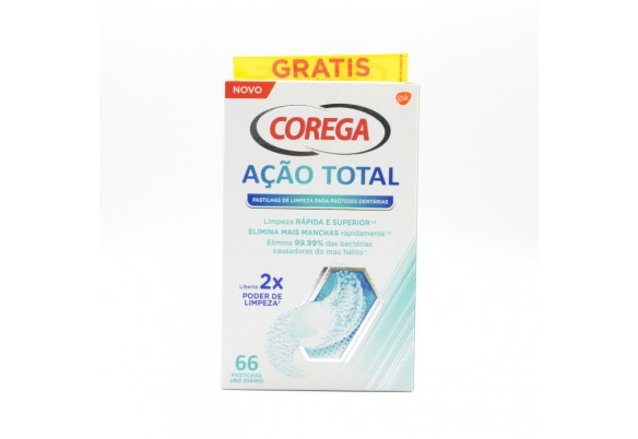 Corega Accion Total Limpiador Protesis 66 Tabletas