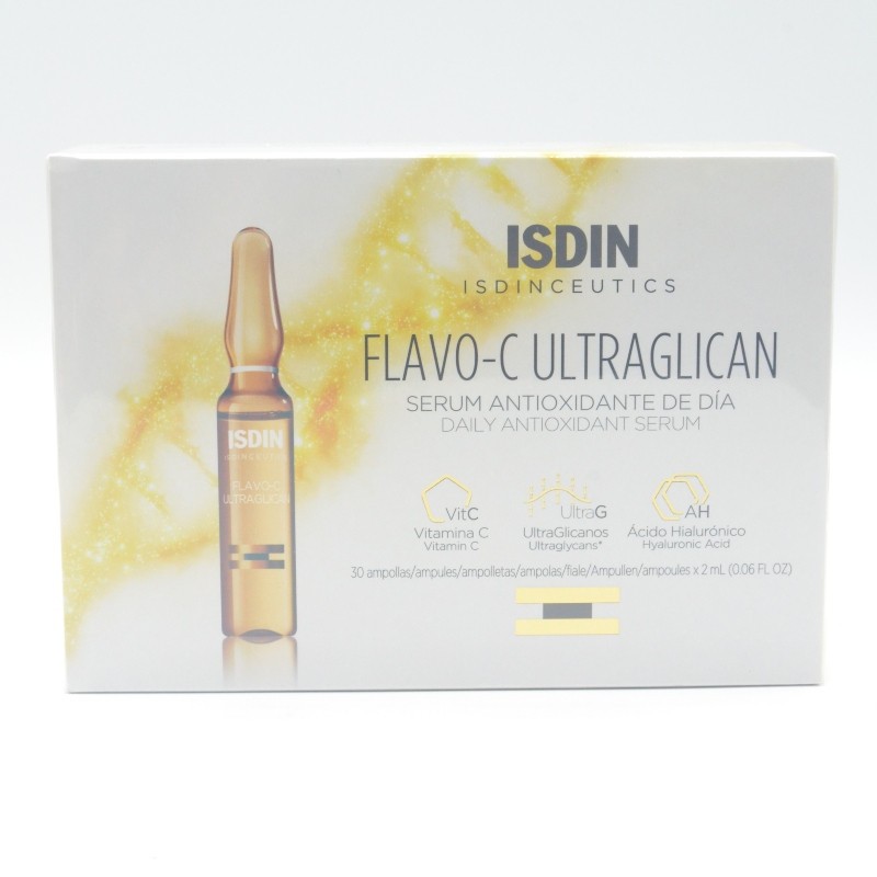 ISDINCEUTICS FLAVO-C ULTRAGLICAN 30 AMPOLLAS Antiedad