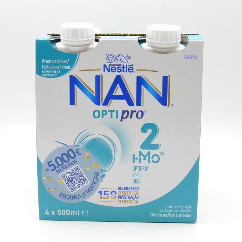Comprar Nan Optipro 2 Liquida 4 X 500 ml Online