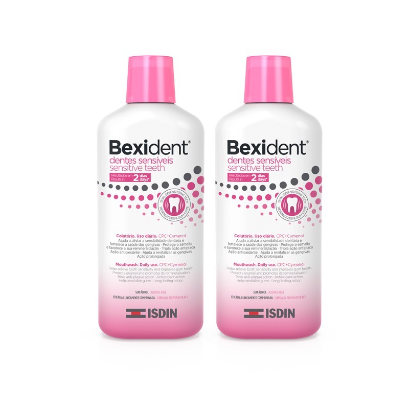 BEXIDENT D.SENSIBLES COLUTORIO DUPLO 2 X 500 ML Encías, caries, dientes sensibles